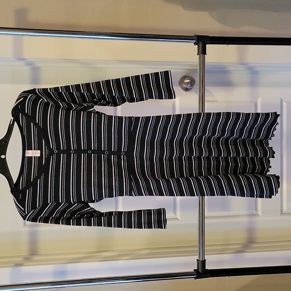 Justice Black & White Stripe Dress